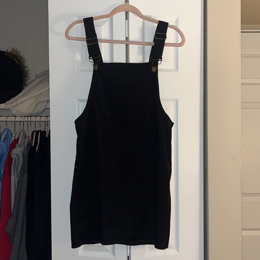 Black Overalls Dress
